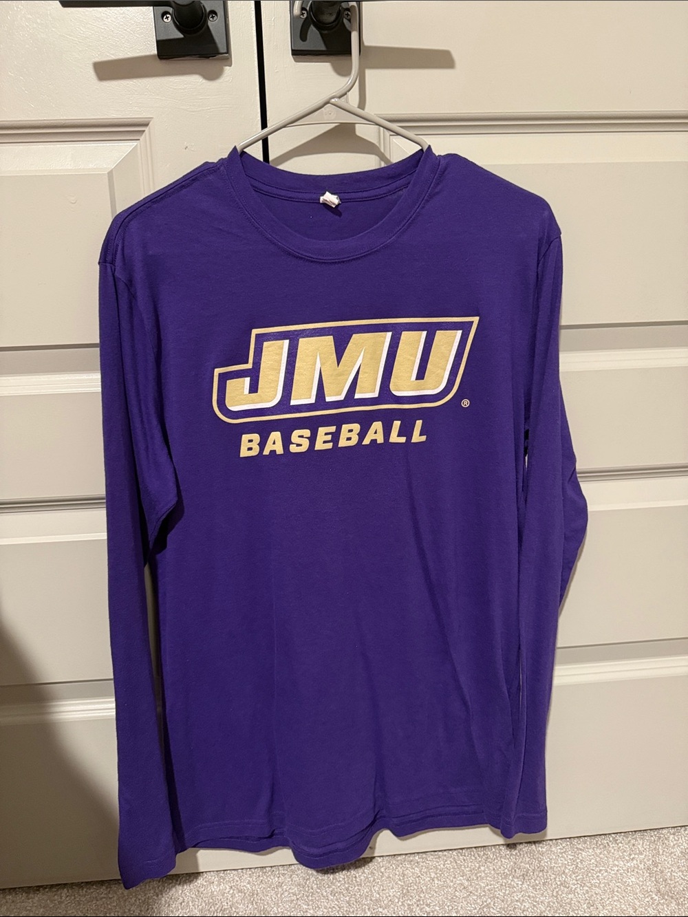 JMU Baseball Long-Sleeve Crewneck Shirt - Purple